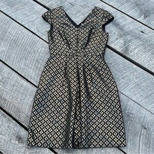 Cremieux Metallic Jacquard Dress